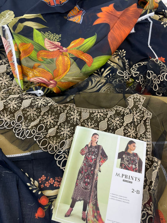 MARIA B LAWN LUXURY 3PC