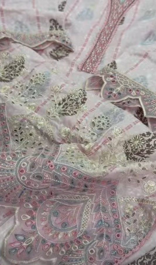 Vs STITCH CHICKANKARI 3 PC