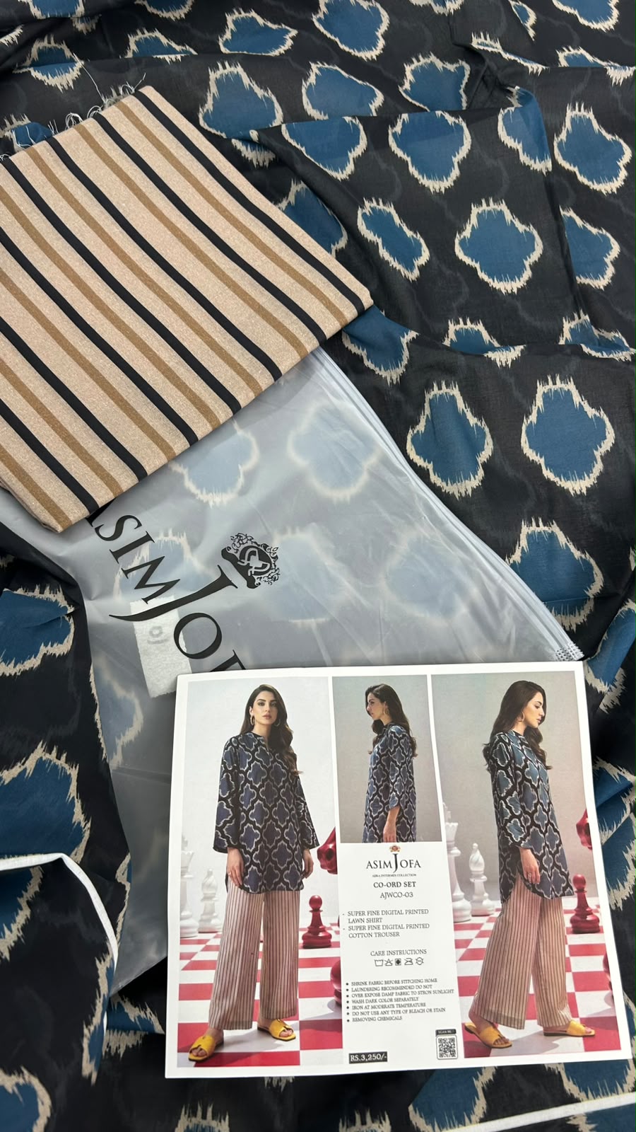 ASIMJOFA 2 PC LAWN SHIRT TROUSER