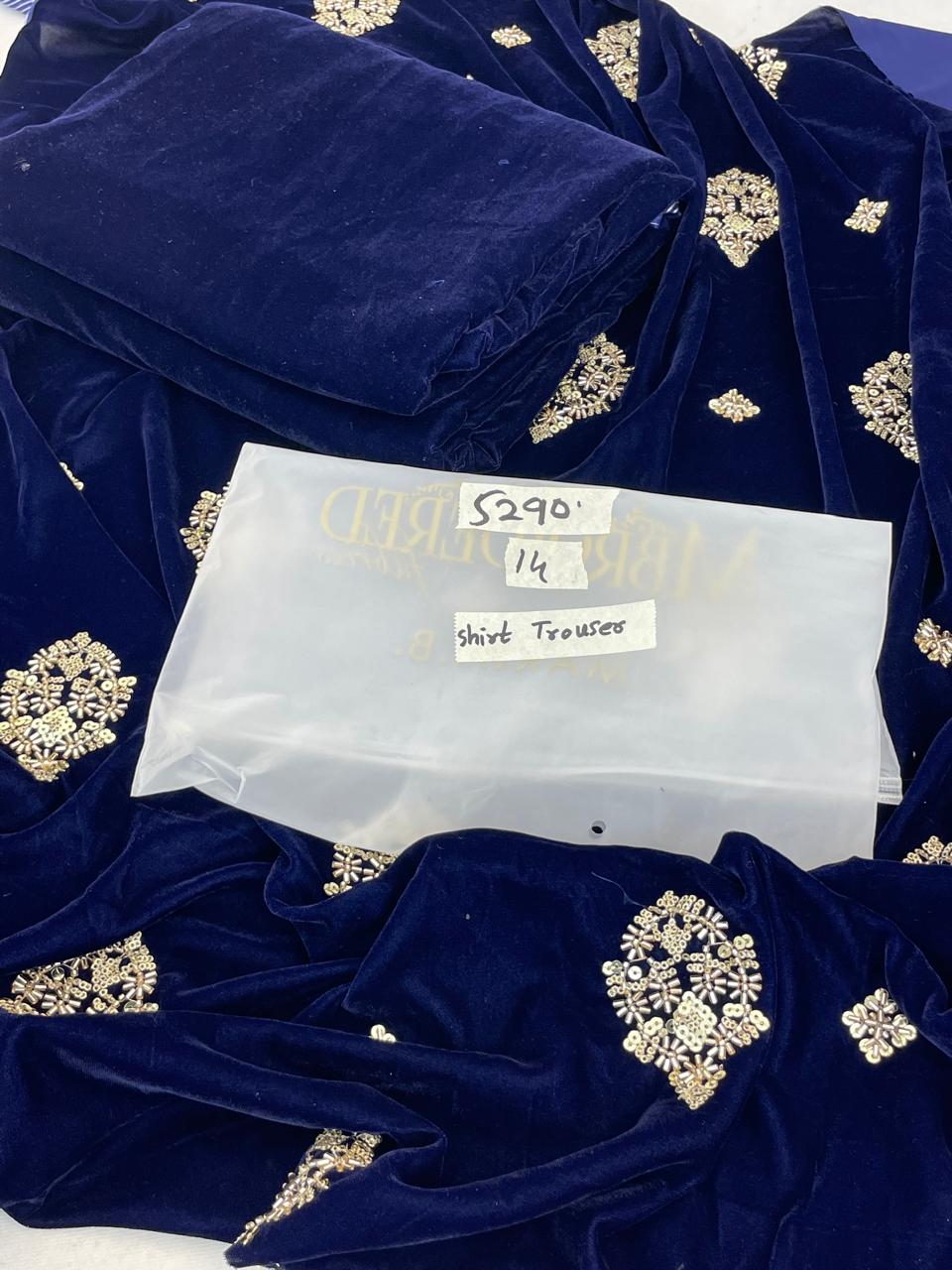 MARIA B EMB VELVET 2 PC