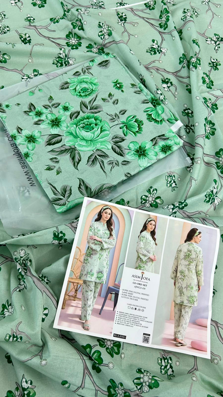 ASIMJOFA 2 PC LAWN SHIRT TROUSER