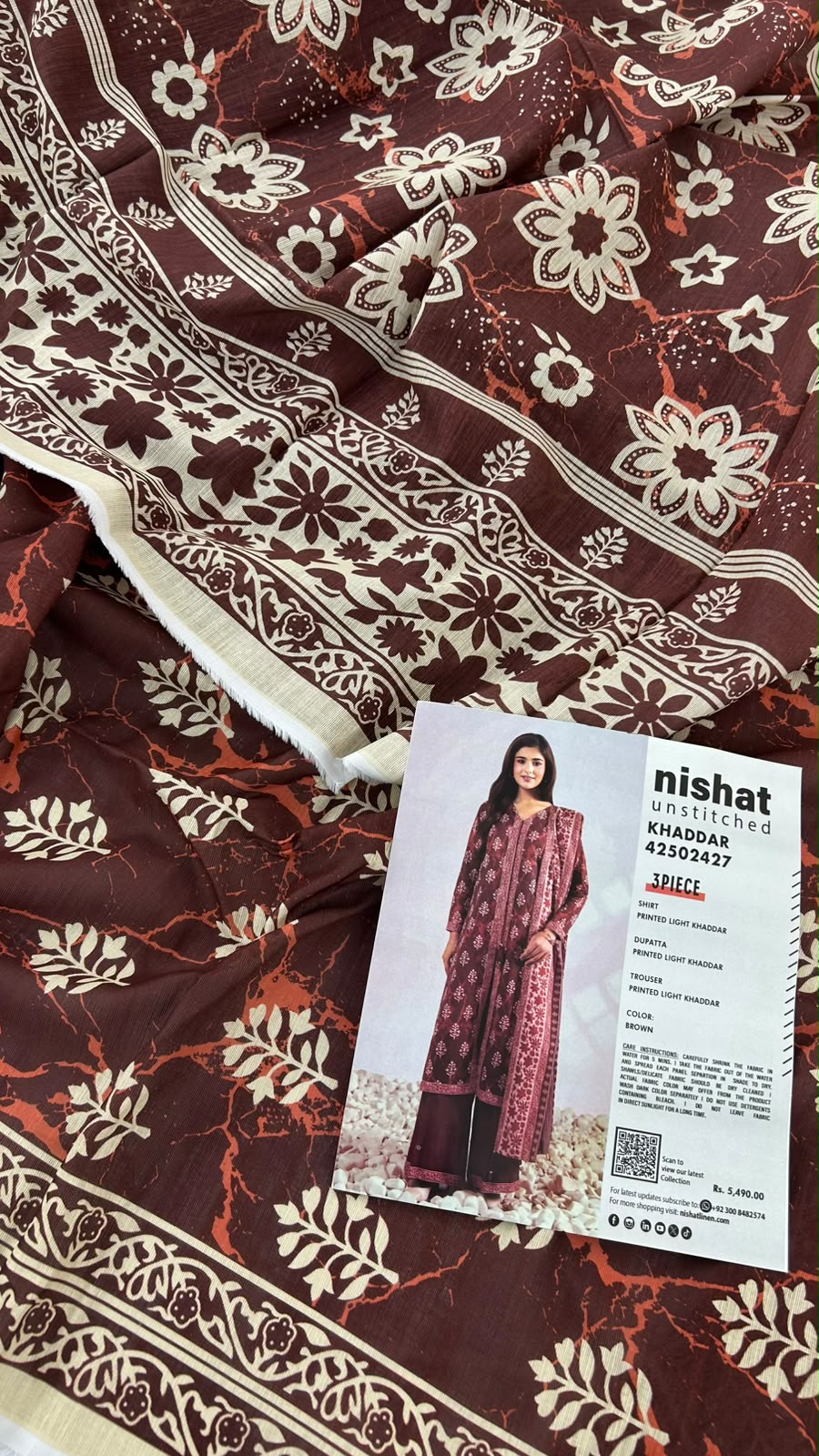 NISHAT KHADDAR 3 PC