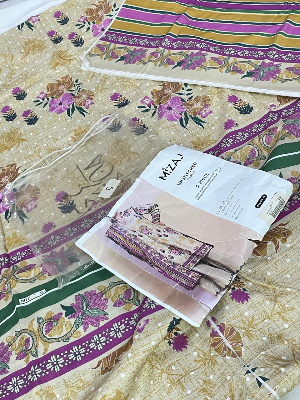 GRAND-MIZAJ KHADDAR 2 PC SHIRT DUPATTA
