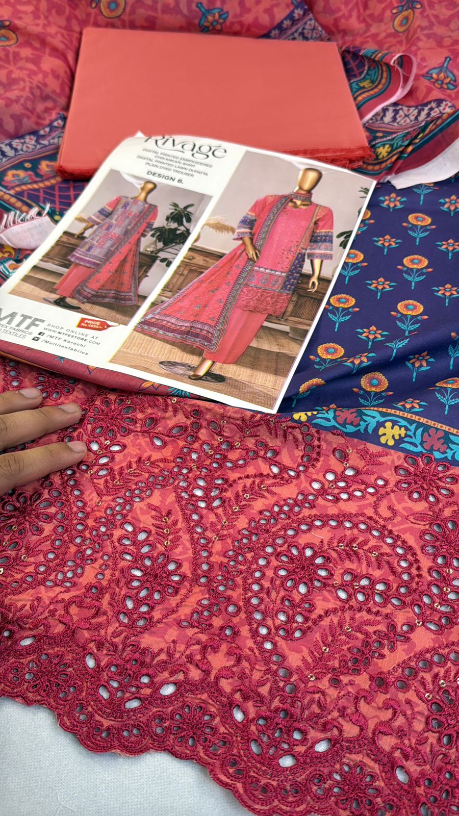 CHICKANKARI LAWN 3 PC