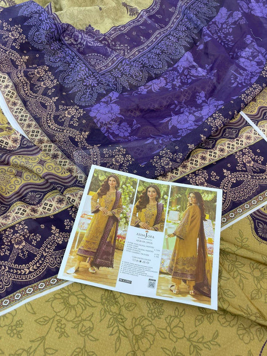 ASIM JOFA LAWN 3 PC
