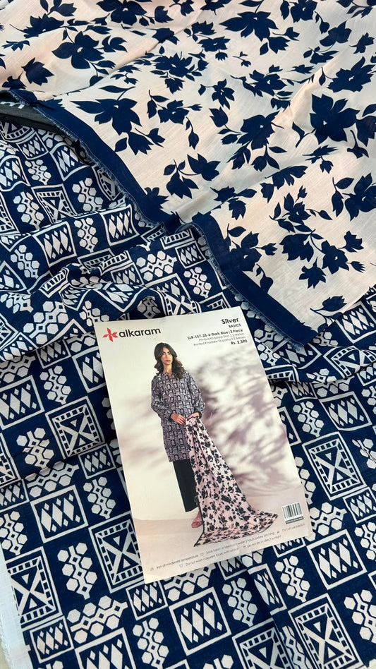 ALKARAM KHADDAR 2 PC SHIRT DUPATTA