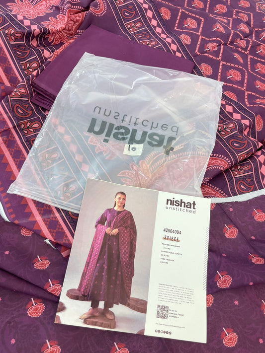 NISHAT LAWN 3 PC